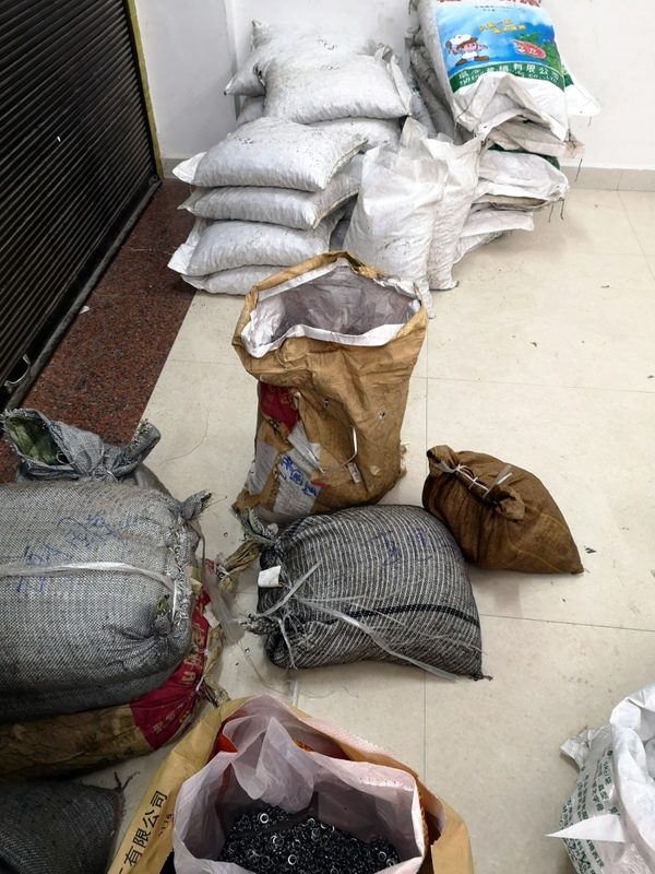 Bulk shipments of loose screws delivered to a China prep center Bulk shipments of loose screws delivered to a China prep center