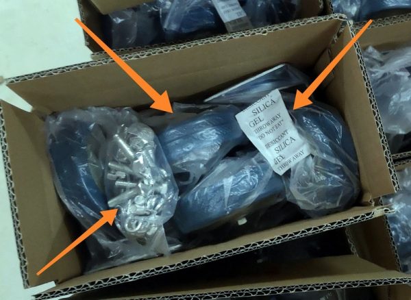 FBA repack inner box of wheels, screws, silica gel bag repack caster wheels for FBA