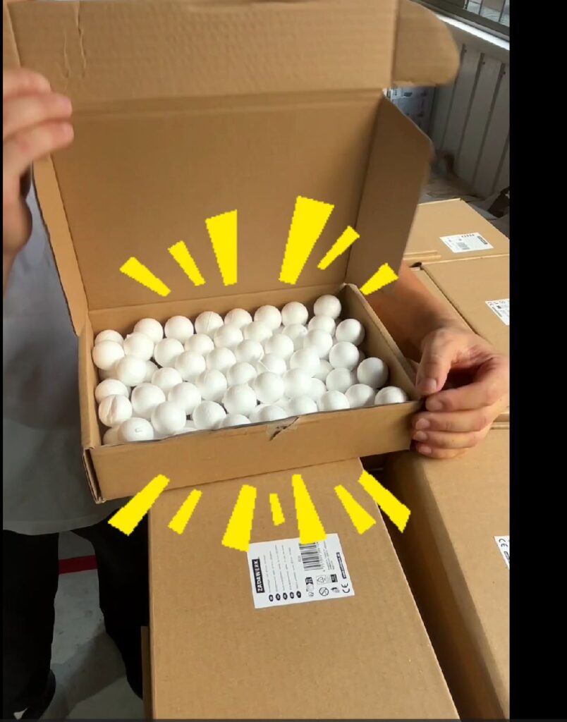 foam balls packed in 100 pieces per box